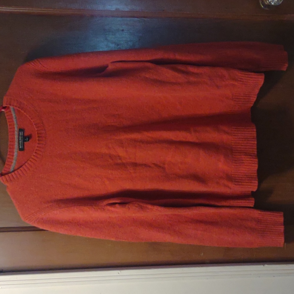 Banana Republic Italian wool Cashmere Marino burnt orange men's size large